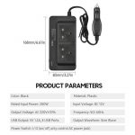 Best car inverter in Kenya, Car inverter Kenya, Car Inverter Nairobi, Car Inverter 2 AC Outlets 4 USB Ports 200W DC to AC Car inverter in Kenya